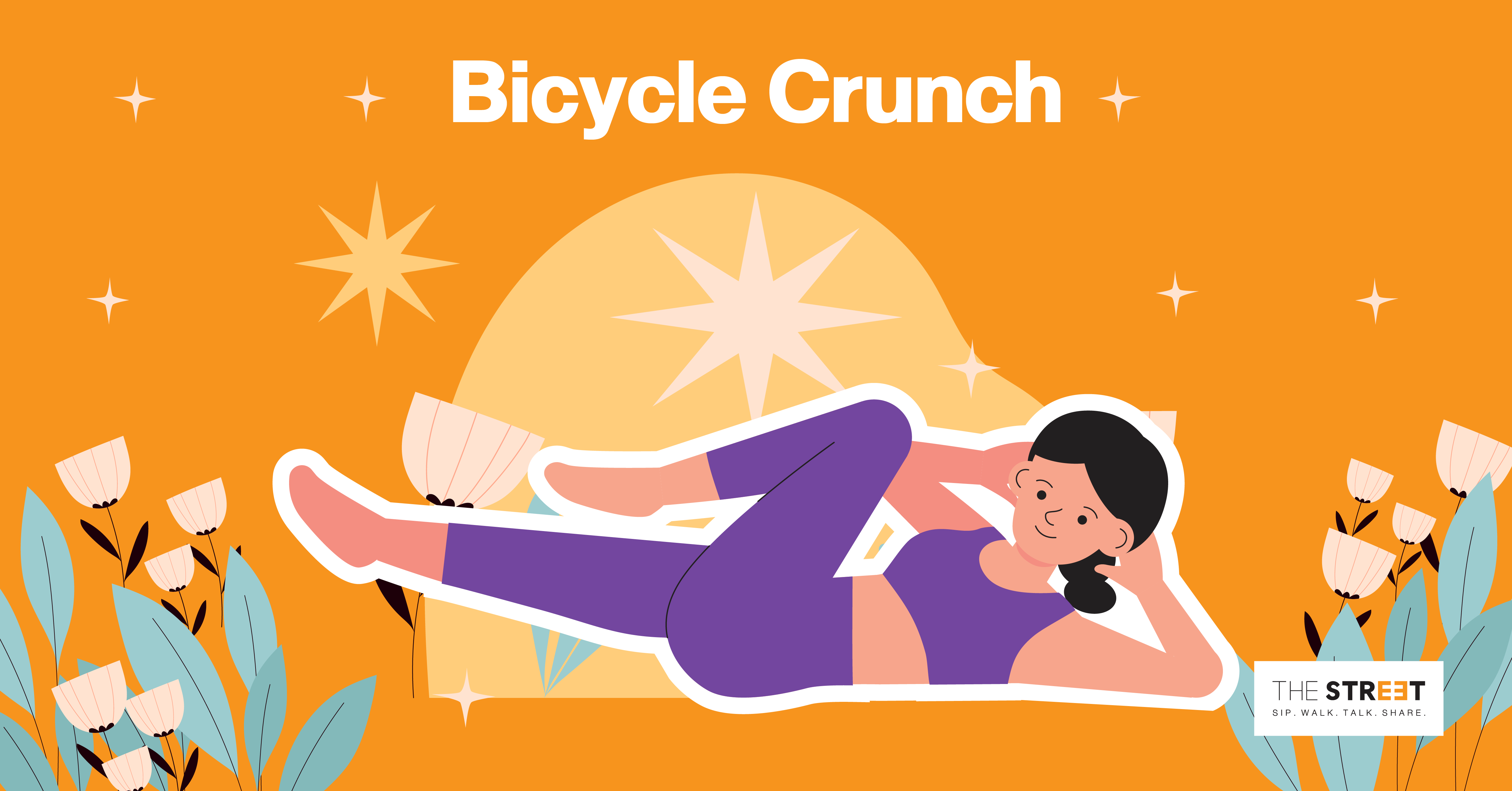ท่าออกกำลังกาย-ลดพุง-bicycle-crunch